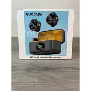 GOODADA J6 Wireless Lavalier Microphone Dual Mic System for Lightning iPhone Blk